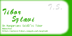 tibor szlavi business card